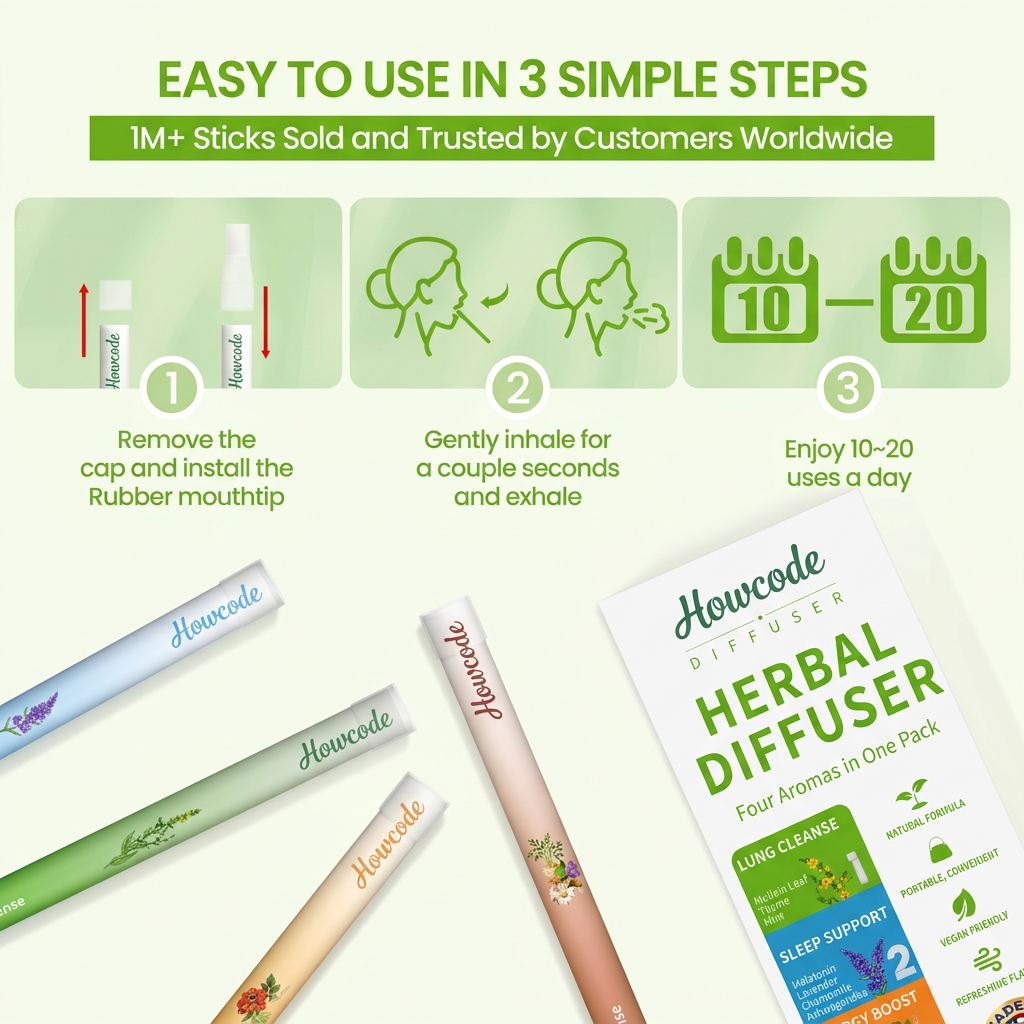 Howcode®New Blend - Full Set Diffusers – 4 Aroms In 1 Box